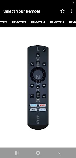 ACT Remote Control app showing Remote 4 sleek design with minimal button layout, central navigation wheel, and streamlined controls for smartphone-based STB operation