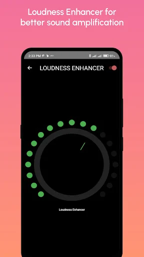 Loudness Enhancer dial for better sound amplification and volume boost in bluetooth hearing aid application