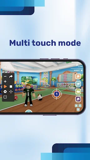 Multi touch mode demonstrating simultaneous multi-tap clicking automation on mobile game interface