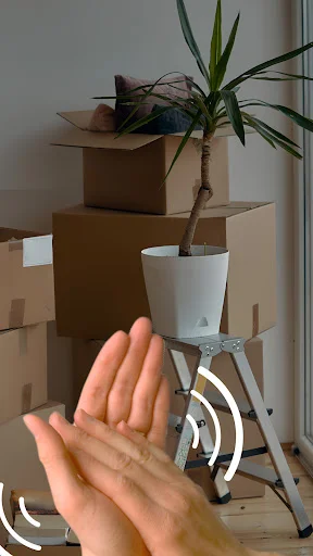 Clapping gesture with sound waves to activate phone finder - locate device feature