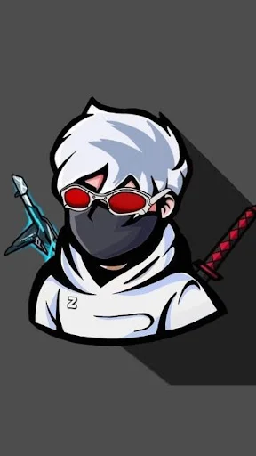 Anime gaming avatar with white hair, red sunglasses, sword, and weapon - action profile picture