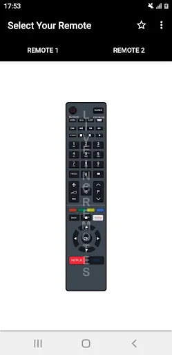 Select Your Remote screen showing traditional Magnavox TV remote with power, volume, channel, and menu control buttons