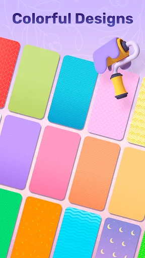 Colorful design options in My Color Note app displaying vibrant note color themes and pattern choices for customization