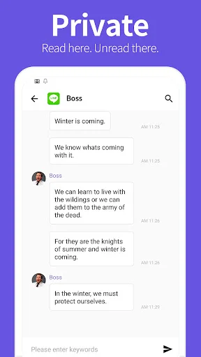 Notisave private chat conversation with full message thread and search functionality for offline reading