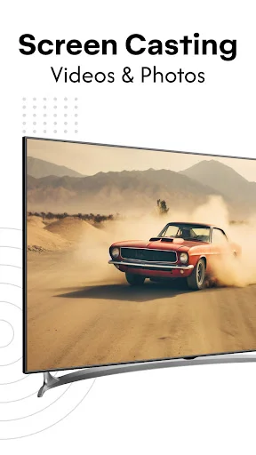 Screen Casting Videos & Photos: TV display with video and photo casting capability using wireless screen mirroring