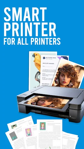 Smart wireless printer app for printing photos, resumes, and documents from mobile phone to any printer